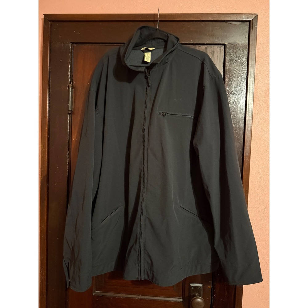 Gander Mountain Mens Black Softshell Full Zip Jacket Mock Neck 3XLT